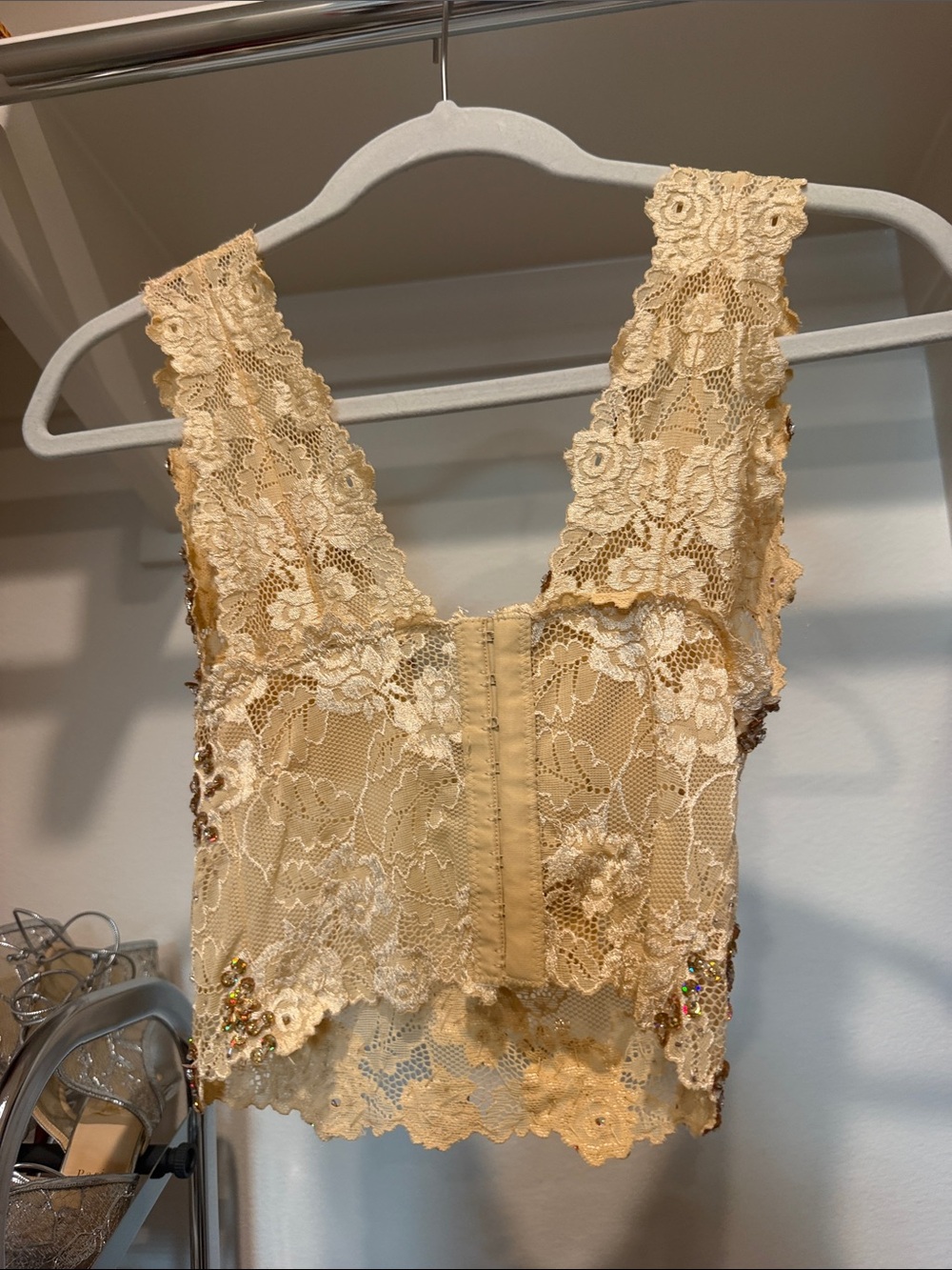 bebe Sequin y2K Crop Top - Picture 3 of 5